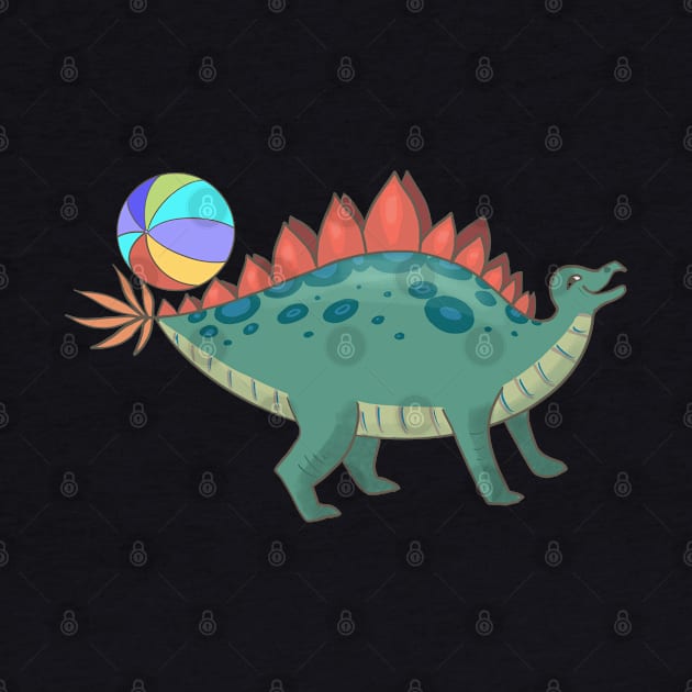 Play That Beach Ball, Dino-Stegosaur! by andreeadumez